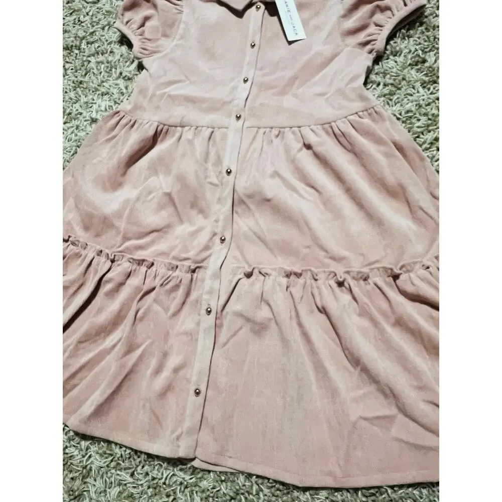 NWT❤️Janie and Jack Corduroy Puff Sleeve Shirt Dress sz12
